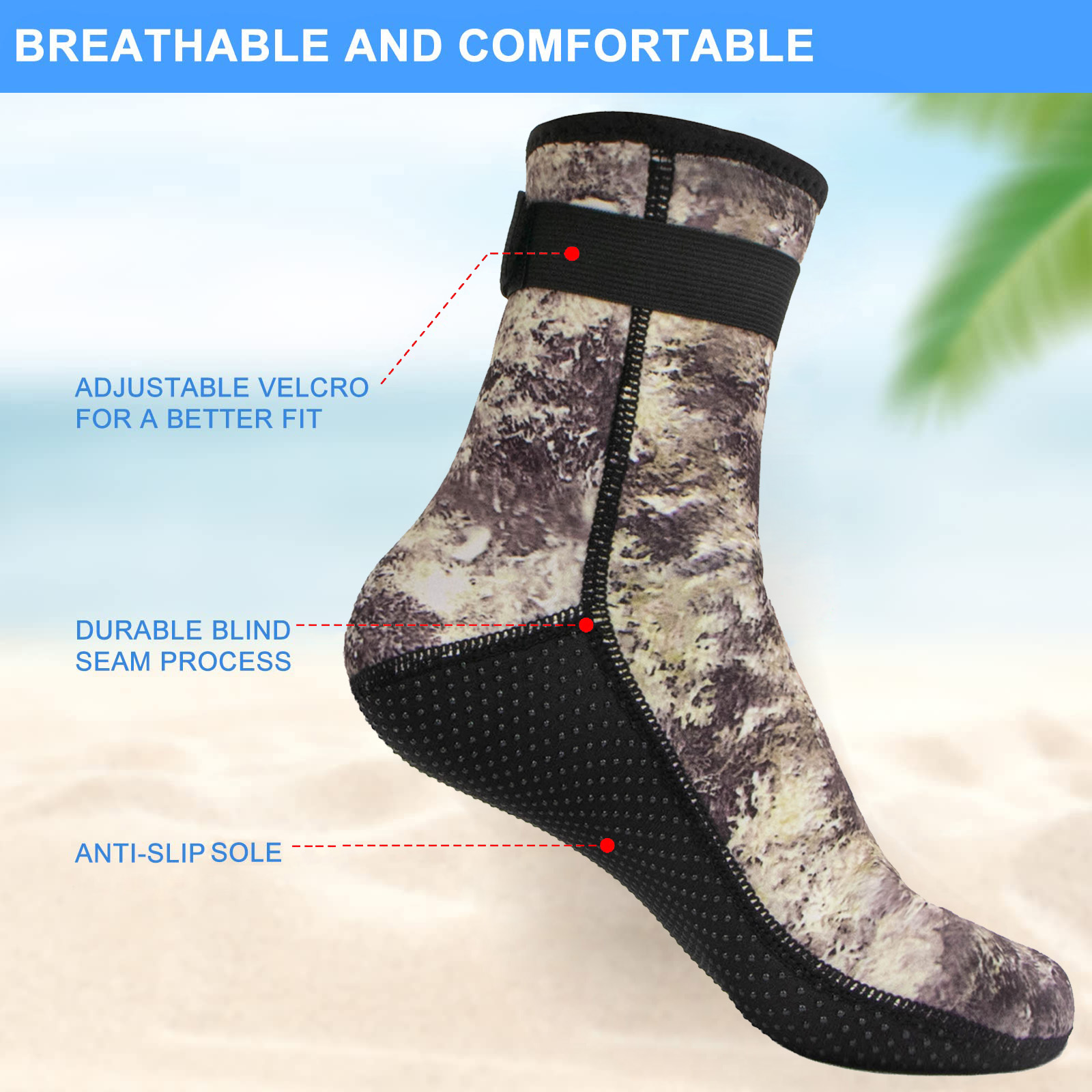 Chaussettes d'eau en néoprène  - Wetsuit 3Mm Neoprene avis et prix